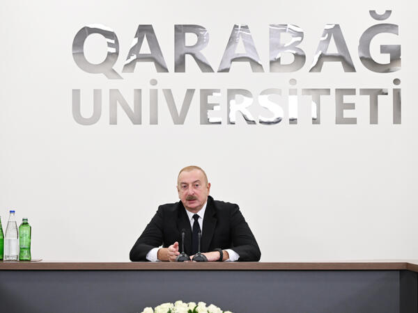 İlham Əliyev Qarabağ Universitetinin açılışında iştirak edib