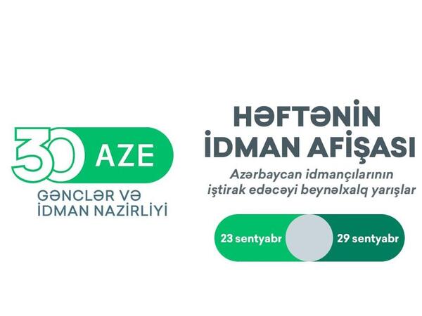 Beynəlxalq yarışlar üzrə HƏFTƏNİN İDMAN AFİŞASI