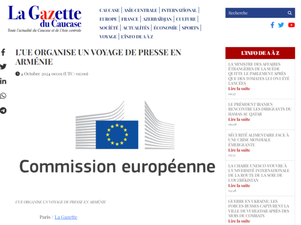 “La Gazette du Caucase” Aİ-ni <span class="color_red">tənqid etdi</span>