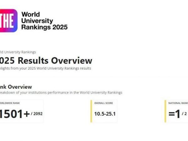 Bu universitet “THE World University Rankings 2025” nəticələrinə görə ölkədə lider oldu