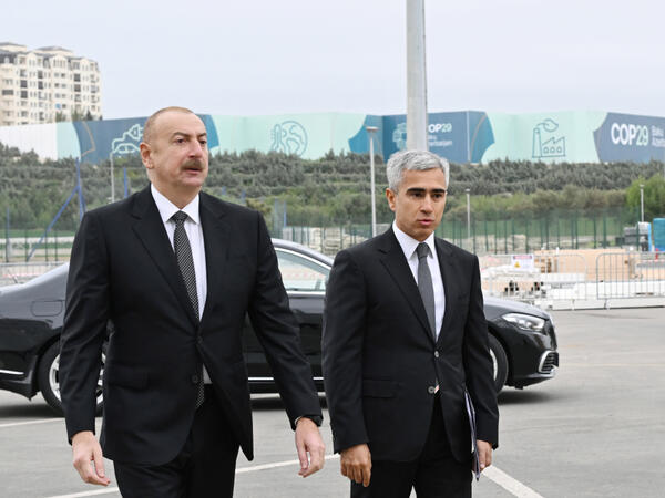 Prezident Olimpiya Stadionunun ərazisində COP29-a hazırlıqla bağlı görülən işlərlə tanış olub - VİDEO - FOTO