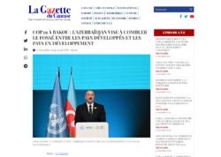 COP29 kritik qlobal iqlim problemlərinin həllinə yönəlib - <span class="color_red">"La Gazette du Caucase"</span>