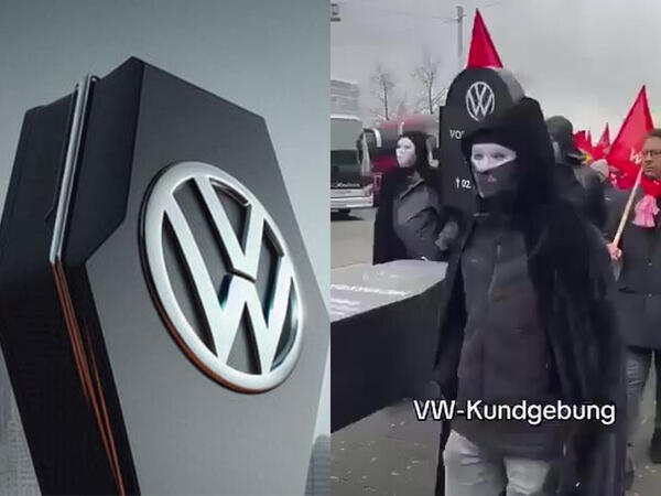 Almaniyada &quot;Volkswagen&quot;i basdırdılar - <span class="color_red">Şirkət çökür - VİDEO</span>