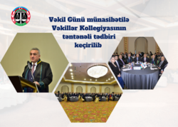 Vəkil Günü münasibətilə Vəkillər Kollegiyasının təntənəli tədbiri keçirilib - <span class="color_red">FOTO</span>