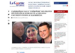 “La Gazette du Caucase” AZAL ekipajının göstərdiyi peşəkarlıq və qəhrəmanlıqdan yazdı