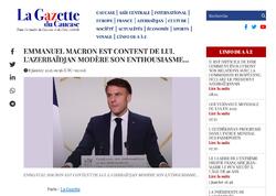 &quot;La Gazette du Caucase&quot; Makronun riyakarlığını ifşa edib