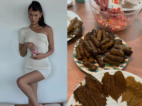 Bella Hədidin dolma bükməsi maraq doğurdu - FOTO