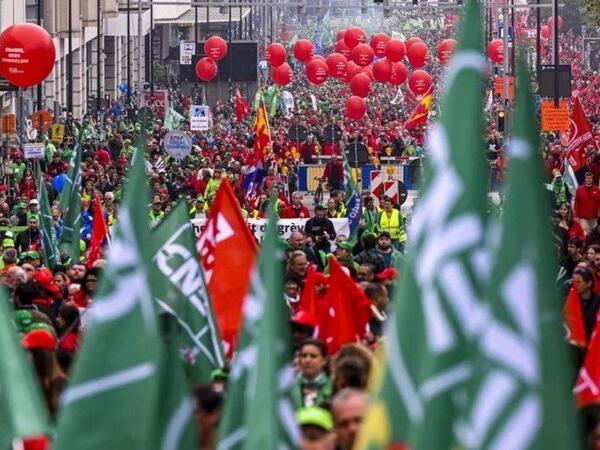 Belçikada 10 minlərlə insan küçələrə axışdı